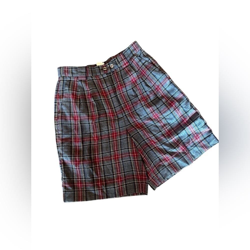 Vintage Tail Womens Mom Shorts Sz 8 High Rise Plaid Y2K 90s